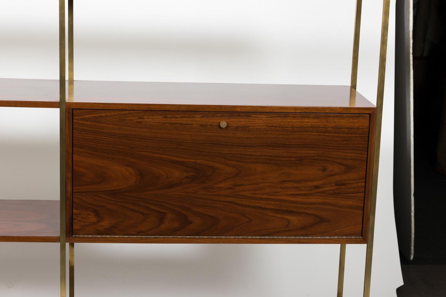Paul McCobb Style Midcentury Wall Unit with Bar, circa 1960s 5