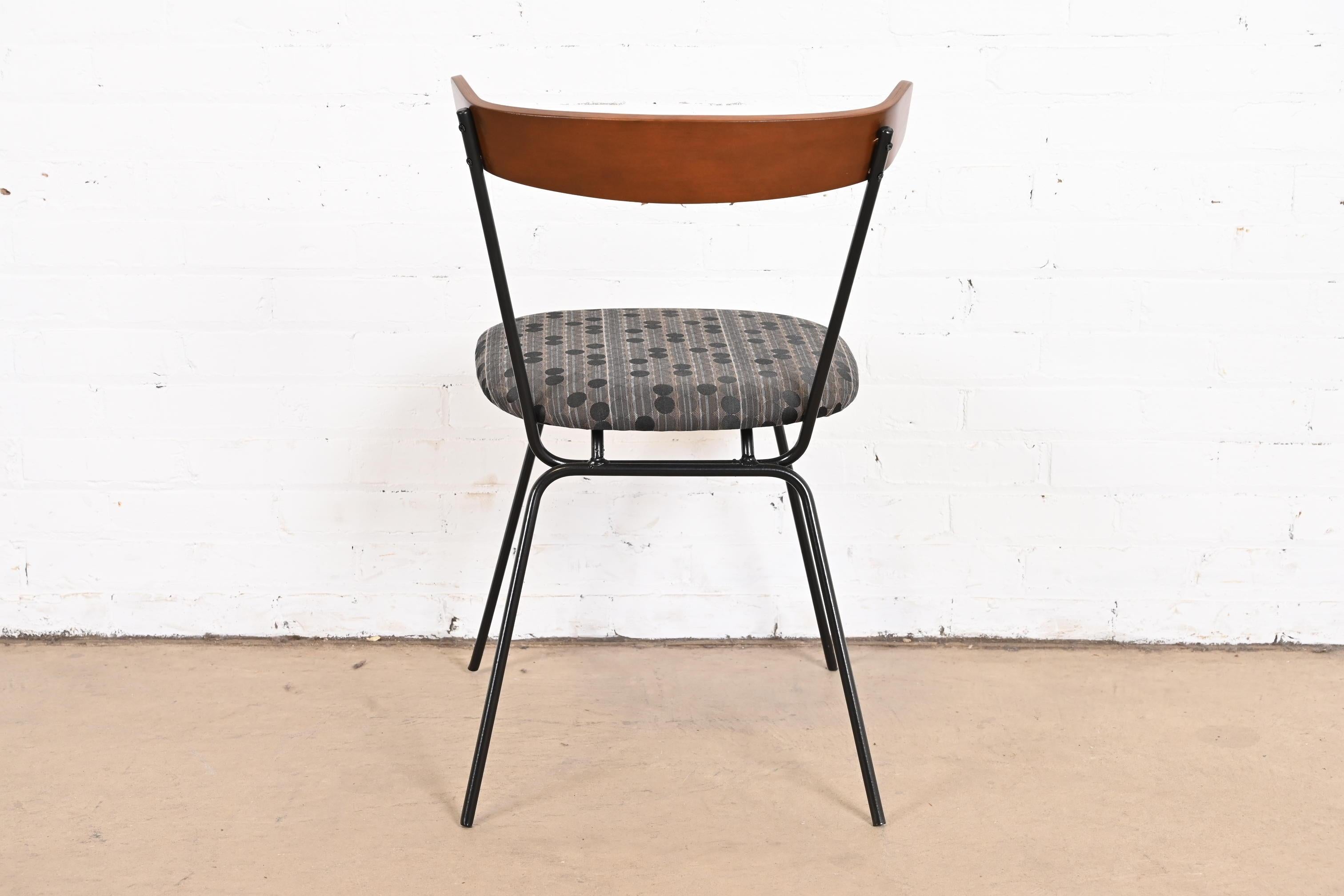 Paul McCobb Style Walnut and Iron Dining Chairs by Clifford Pascoe, Restored 6
