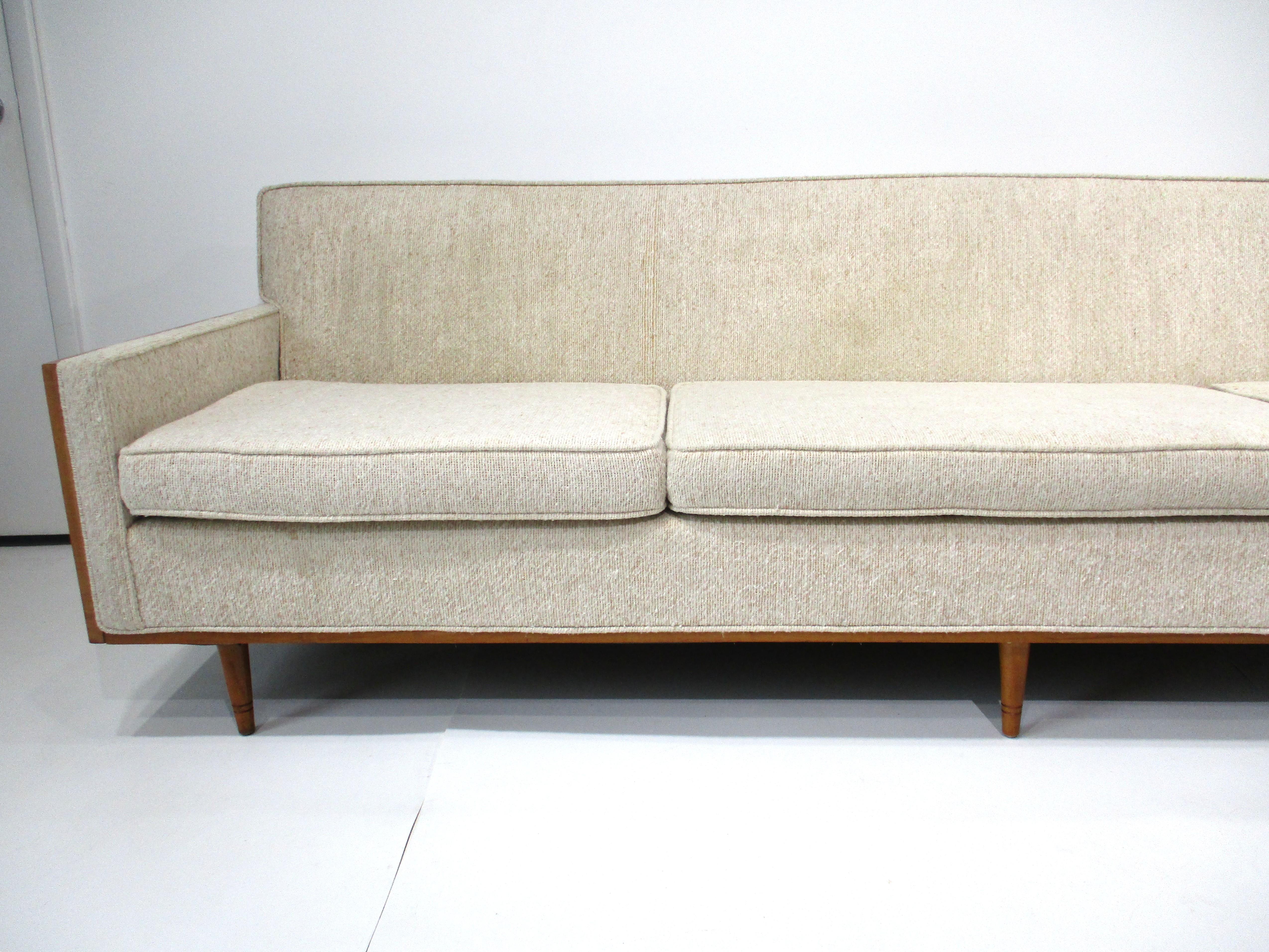 American Paul McCobb Styled Mid Century Sofa For Sale