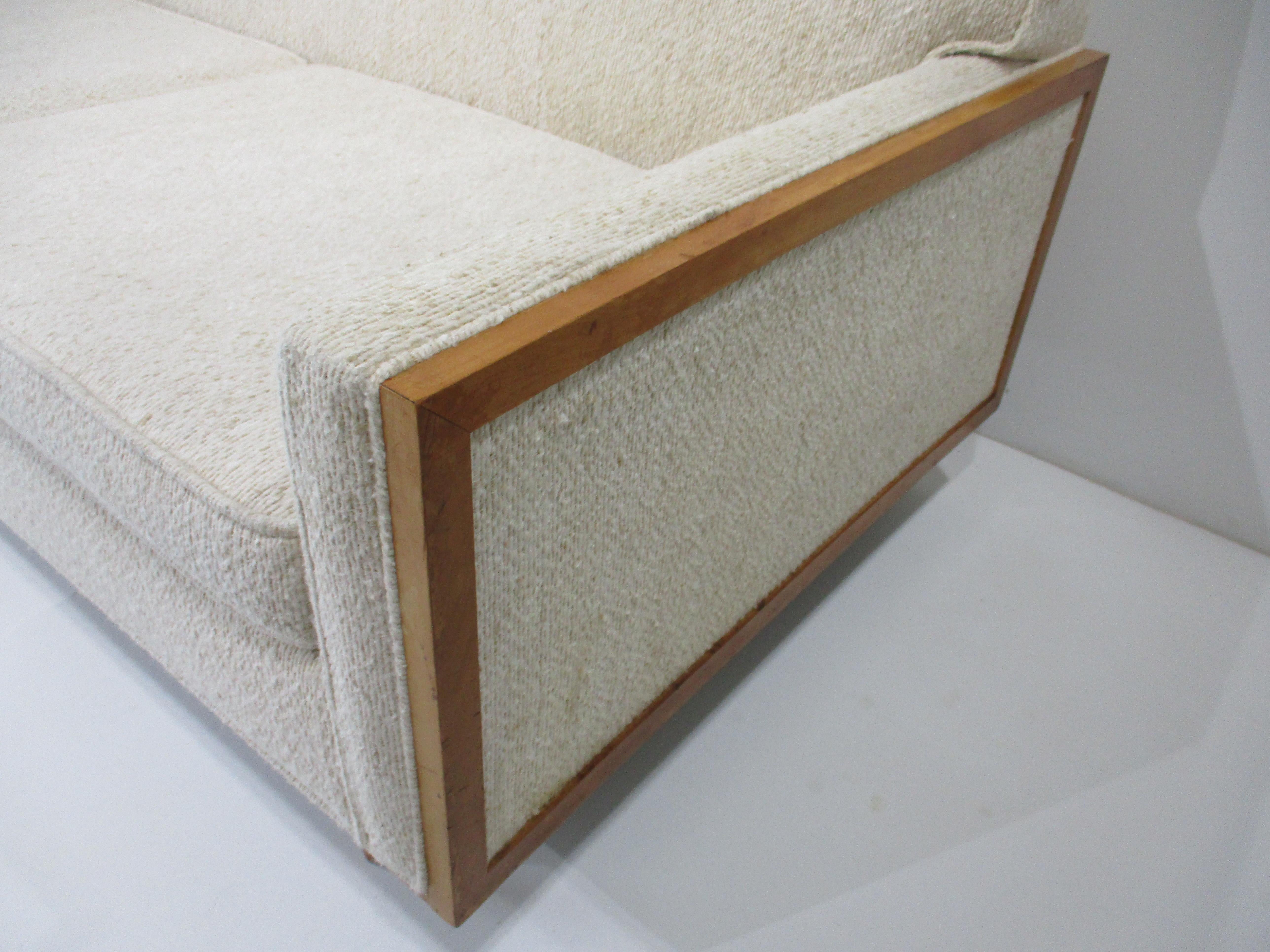 Upholstery Paul McCobb Styled Mid Century Sofa For Sale