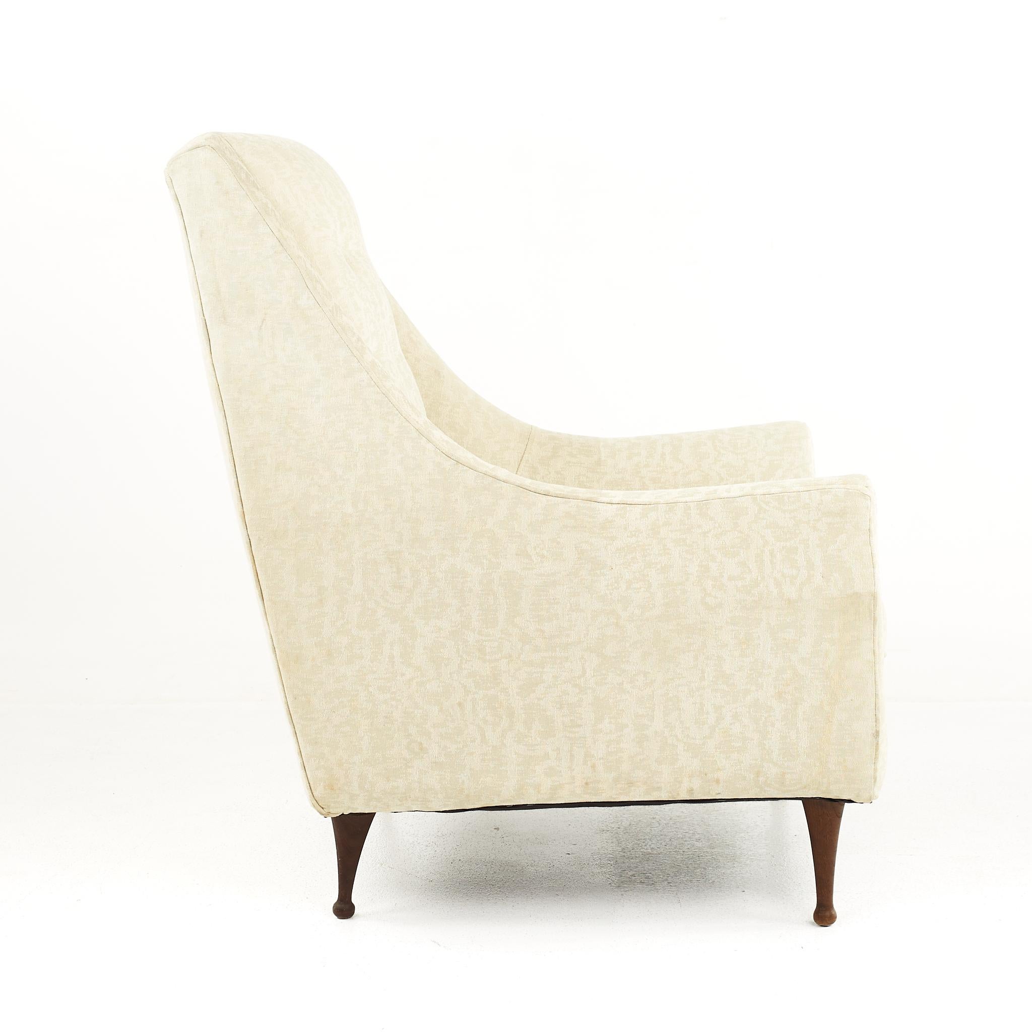 Late 20th Century Paul McCobb Symmetric Group Mid Century Highback Upholstered Lounge Chair
