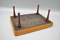 Paul McCobb Symmetric Group Widdicomb Ottoman Hourglass Walnut Legs Midcentury