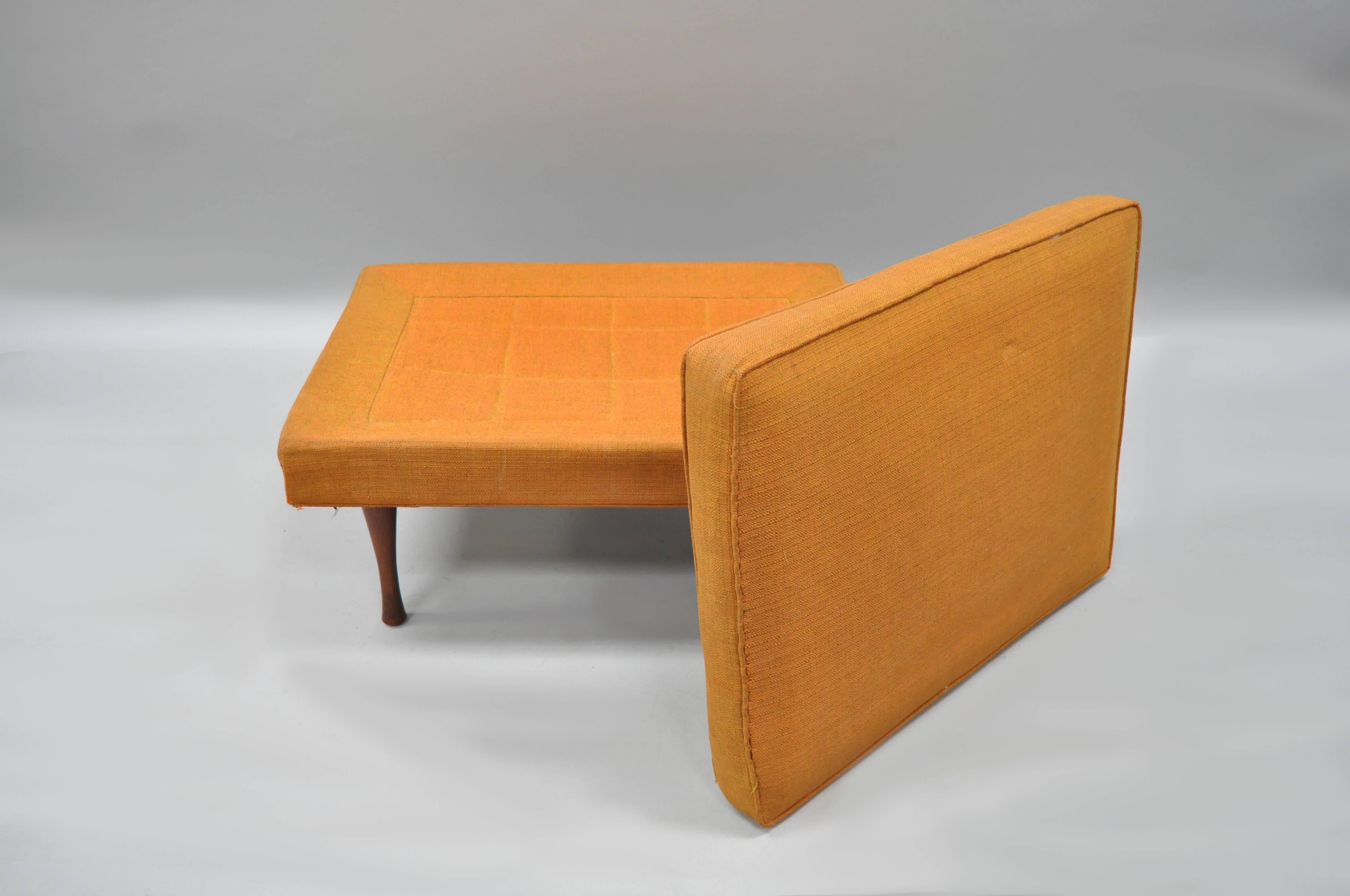 Paul McCobb Symmetric Group Widdicomb Ottoman Hourglass Walnut Legs Midcentury  In Good Condition In Philadelphia, PA