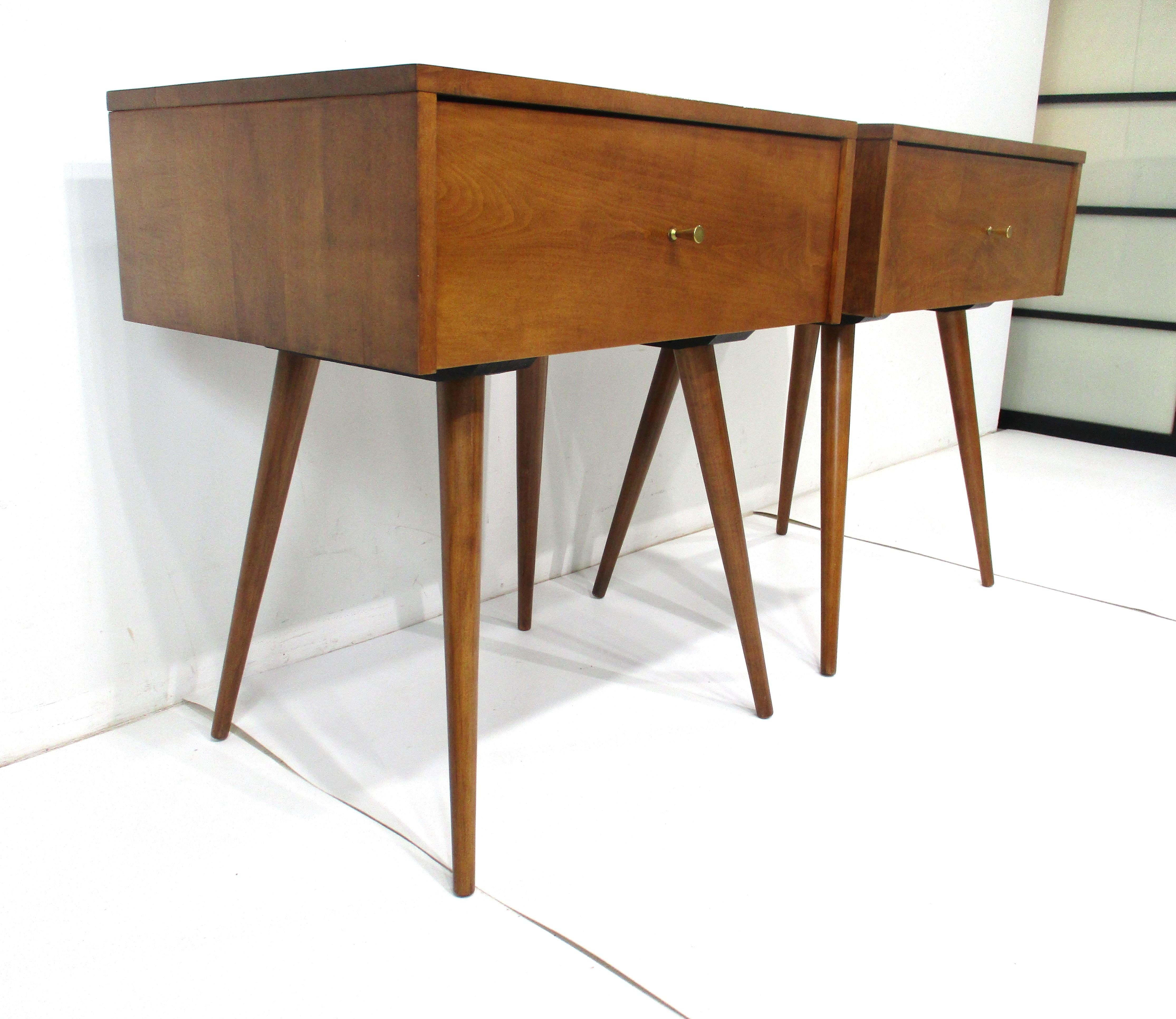 American Paul McCobb Taller Nightstands from the Planner Group Collection  For Sale