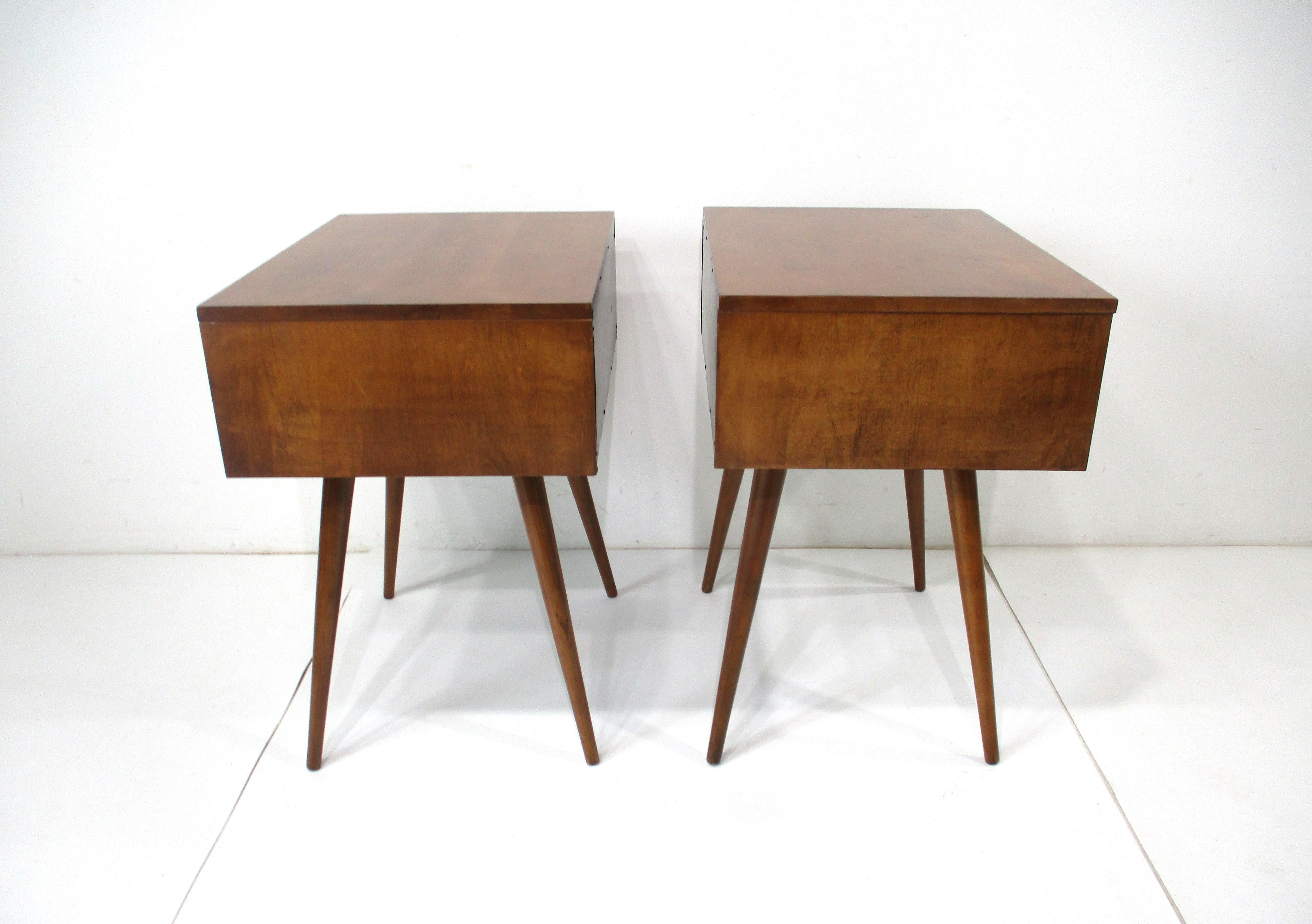 Paul McCobb Taller Nightstands from the Planner Group Collection  In Good Condition For Sale In Cincinnati, OH