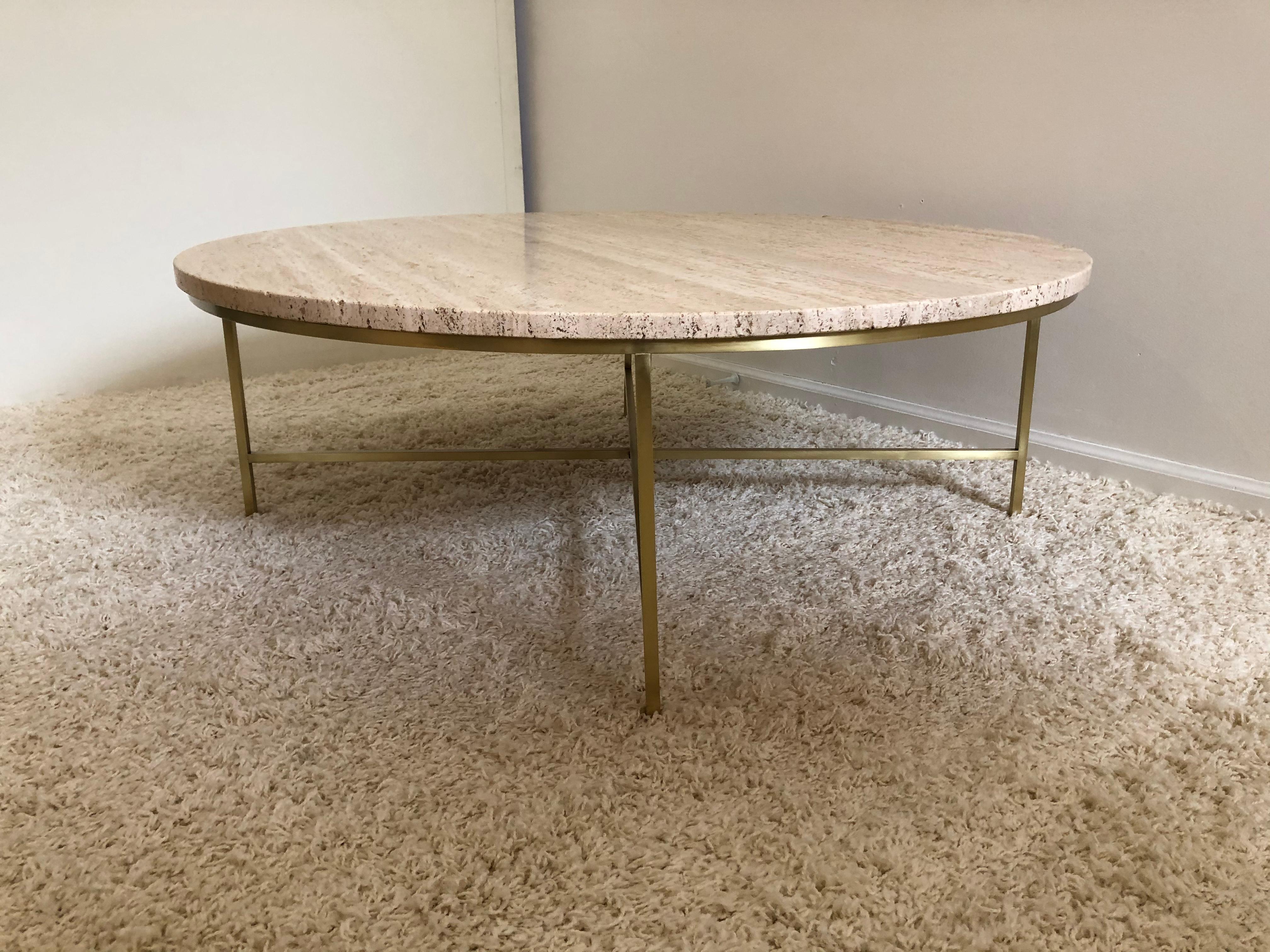Paul McCobb Terrazzo Marble Top Brass Cocktail/ Coffee Table 4
