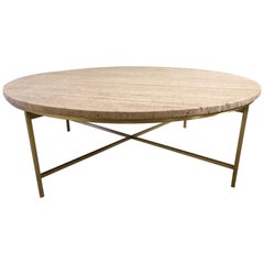 Paul McCobb Terrazzo Marble Top Brass Cocktail/ Coffee Table