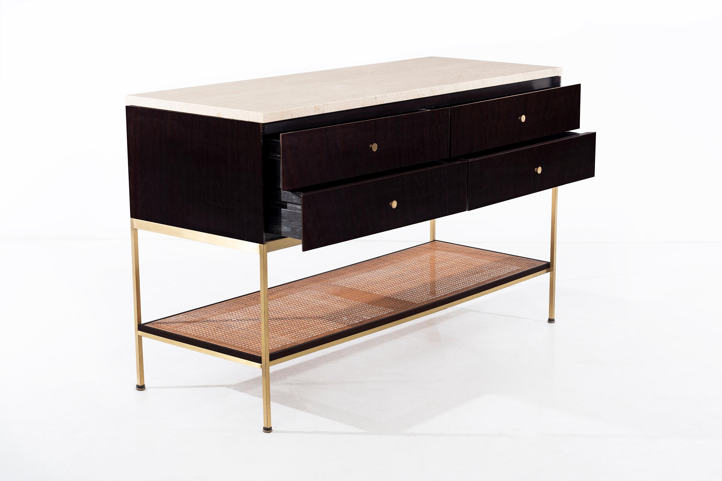 Paul McCobb Travertine Console 1