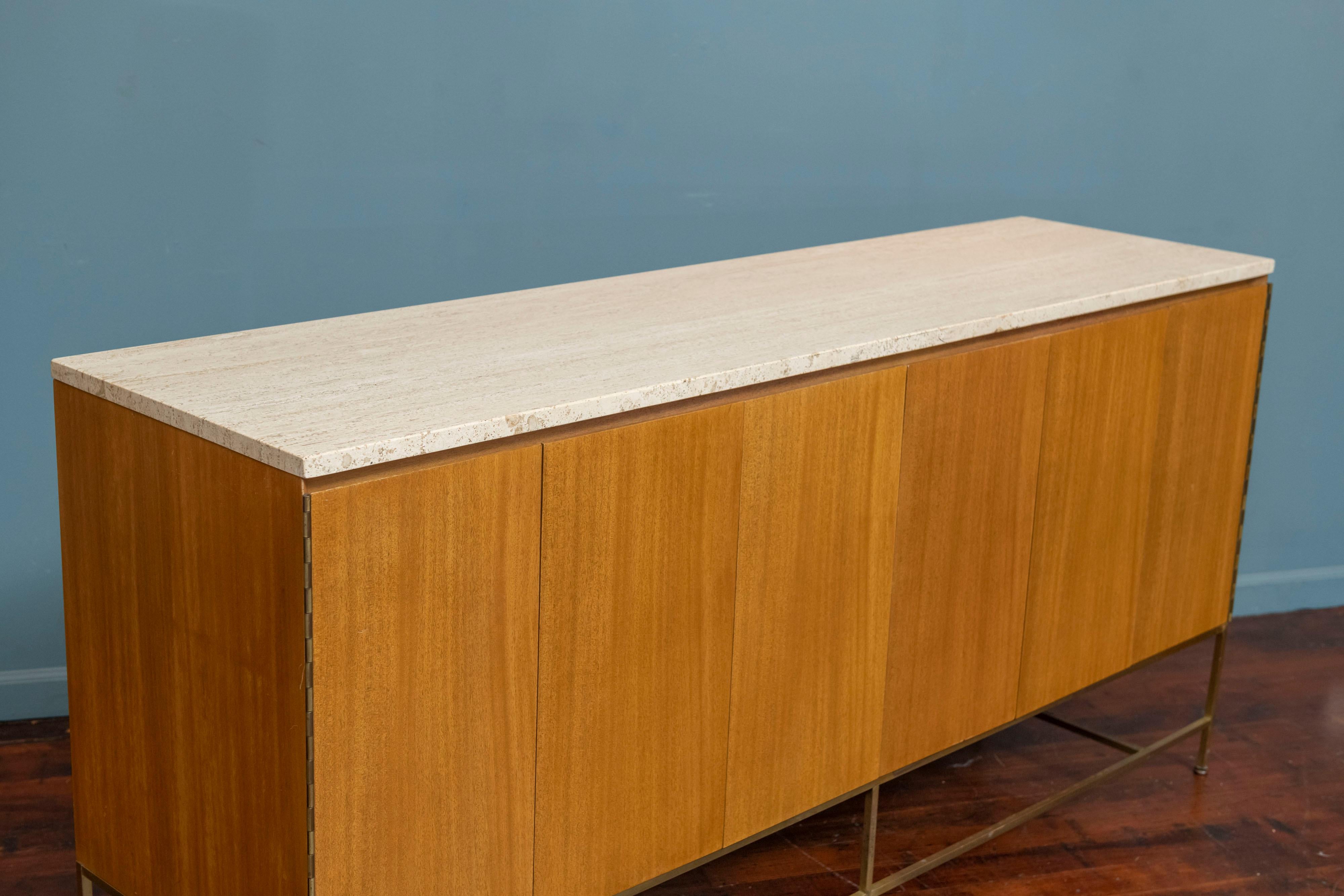 Paul McCobb Comò con piano in travertino Irwin Collection per Calvin in vendita 6