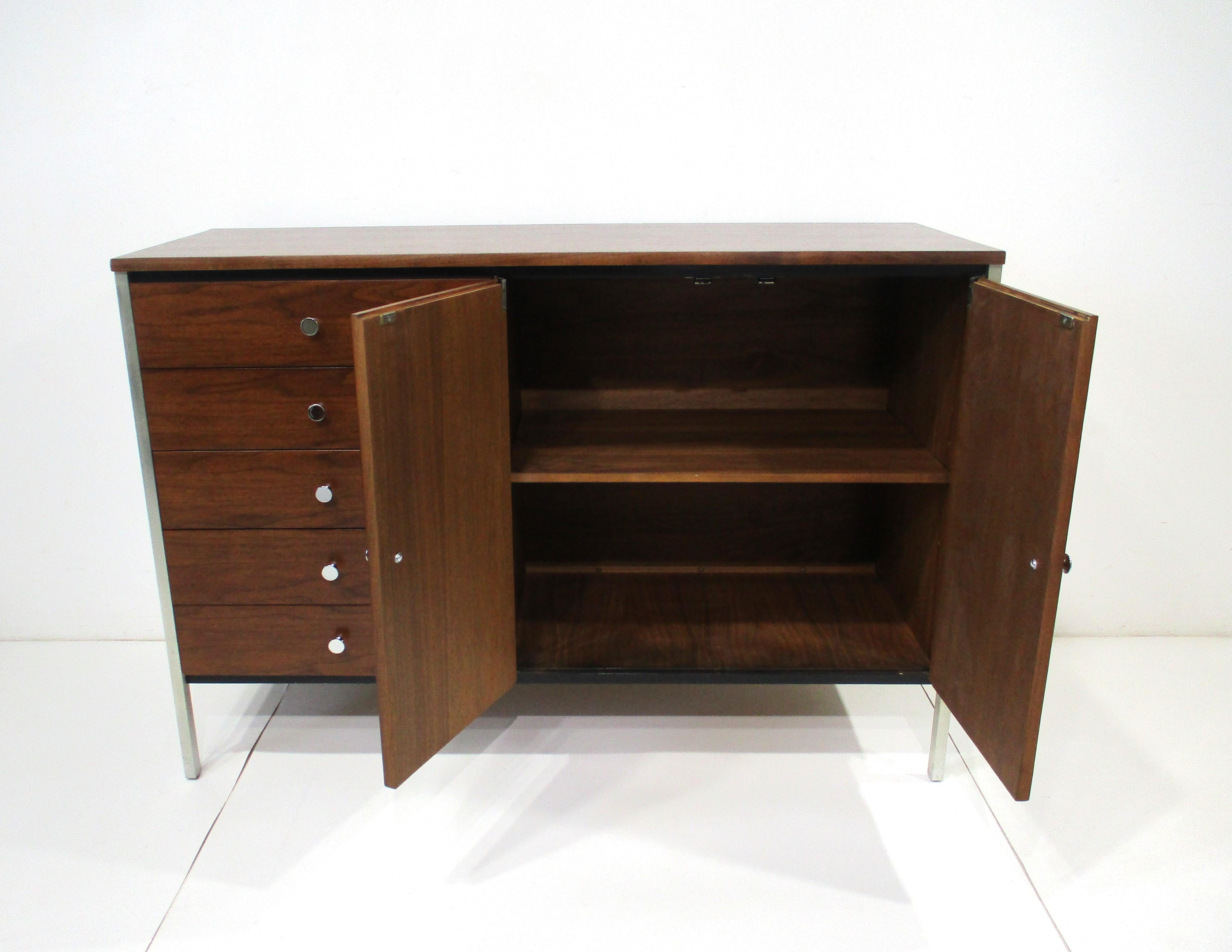20th Century Paul McCobb Walnut Cabinet for H. Sacks & Sons Connoisseur Collection  For Sale