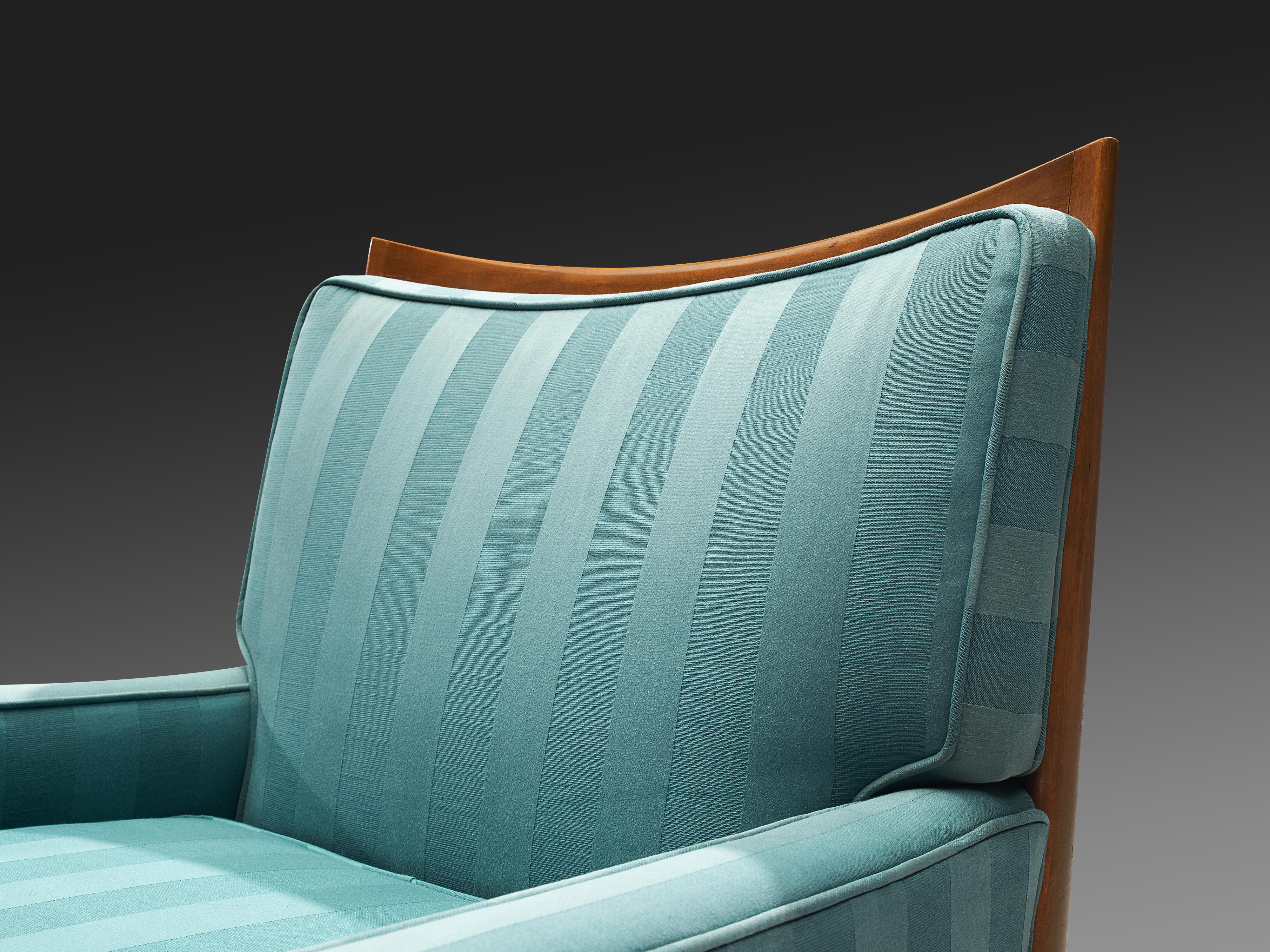Mid-Century Modern Paul McCobb Walnut Lounge Chairs in Original Fabric