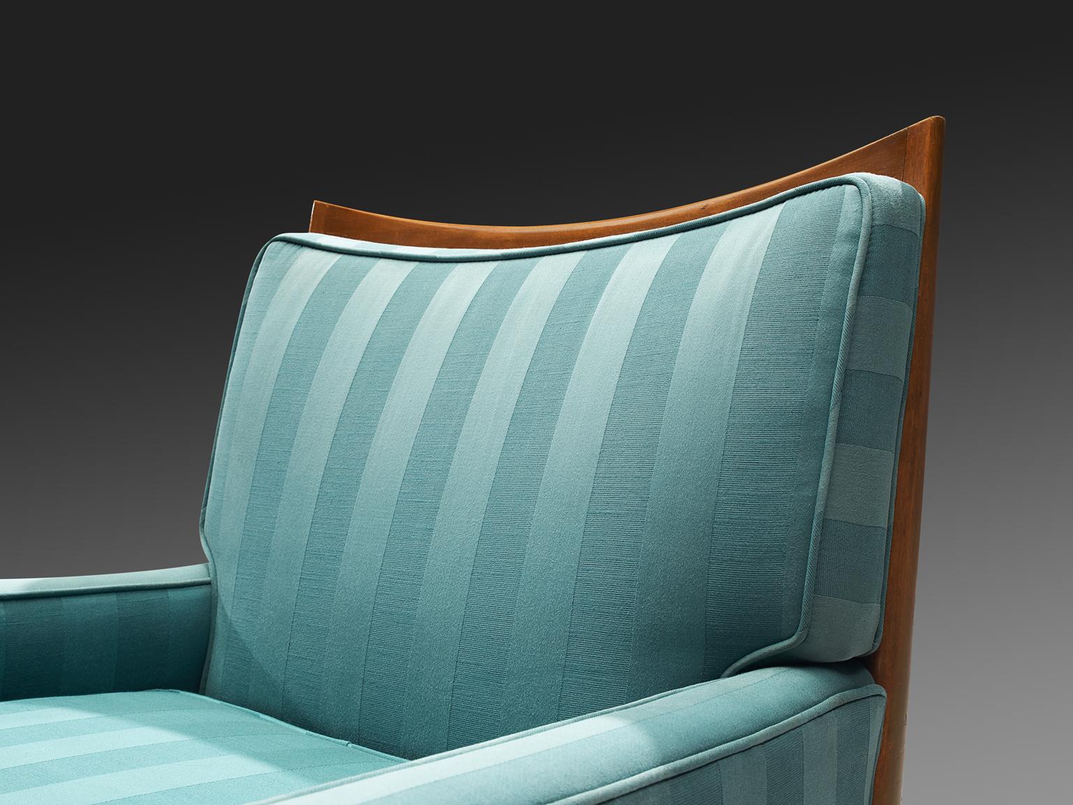 Mid-20th Century Paul McCobb Walnut Lounge Chairs in Original Fabric 