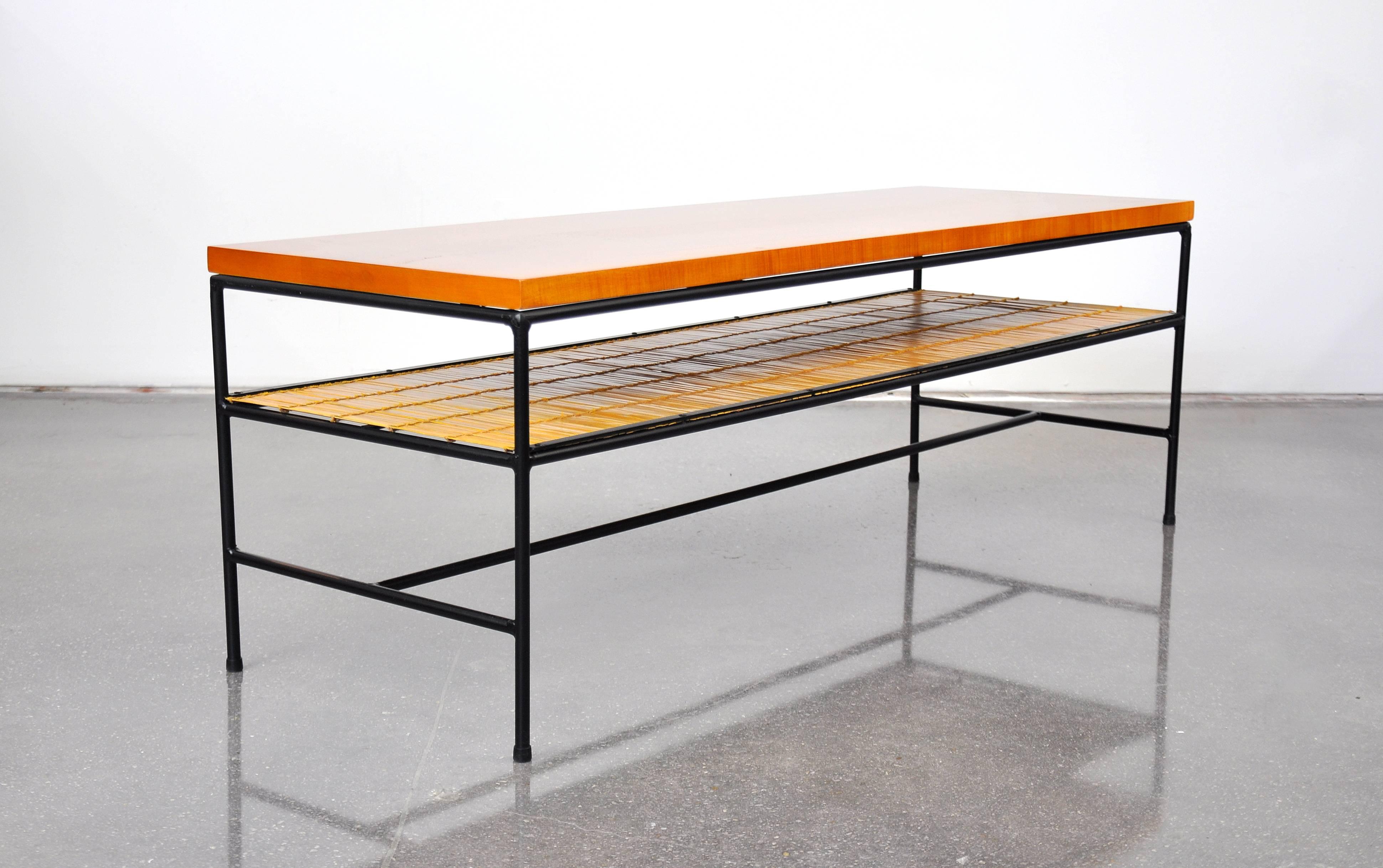 Mid-20th Century Paul McCobb Winchendon Iron and Maple Coffee Table