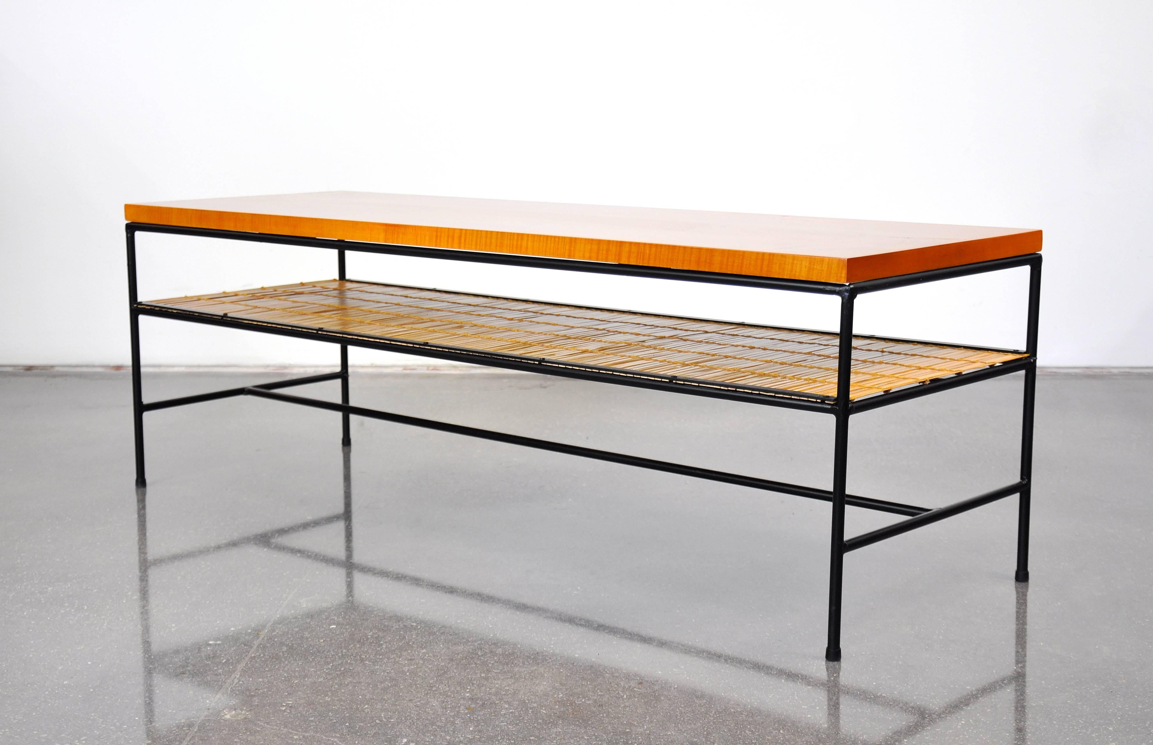 Paul McCobb Winchendon Iron and Maple Coffee Table 2