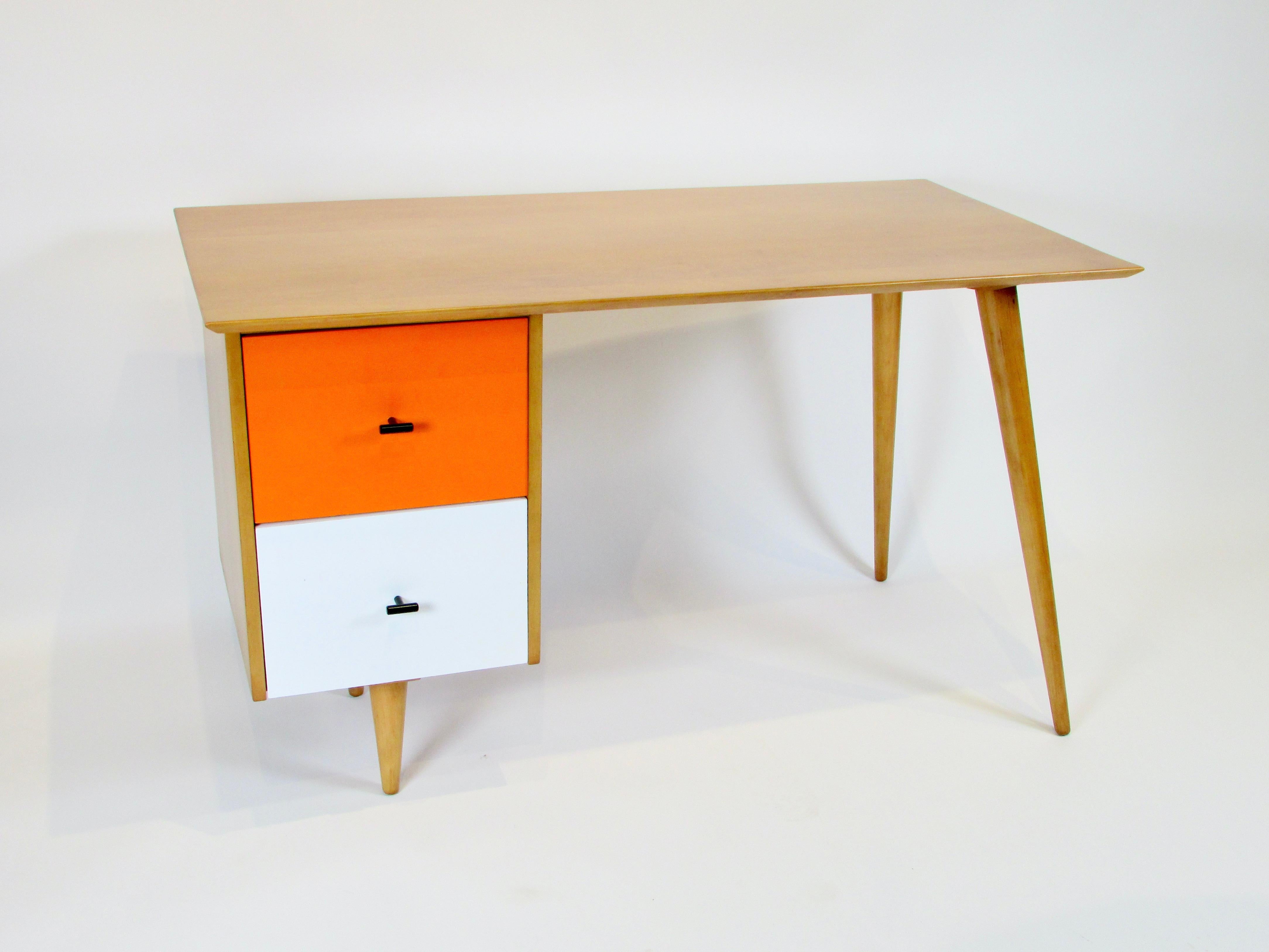 Paul McCobb designed desk for Winchendon Furniture in Mass. Part of the large Planner group collection Introduced in the early 1950s. Planner group being a collection of modular furniture that would work together in different configurations. Chests,