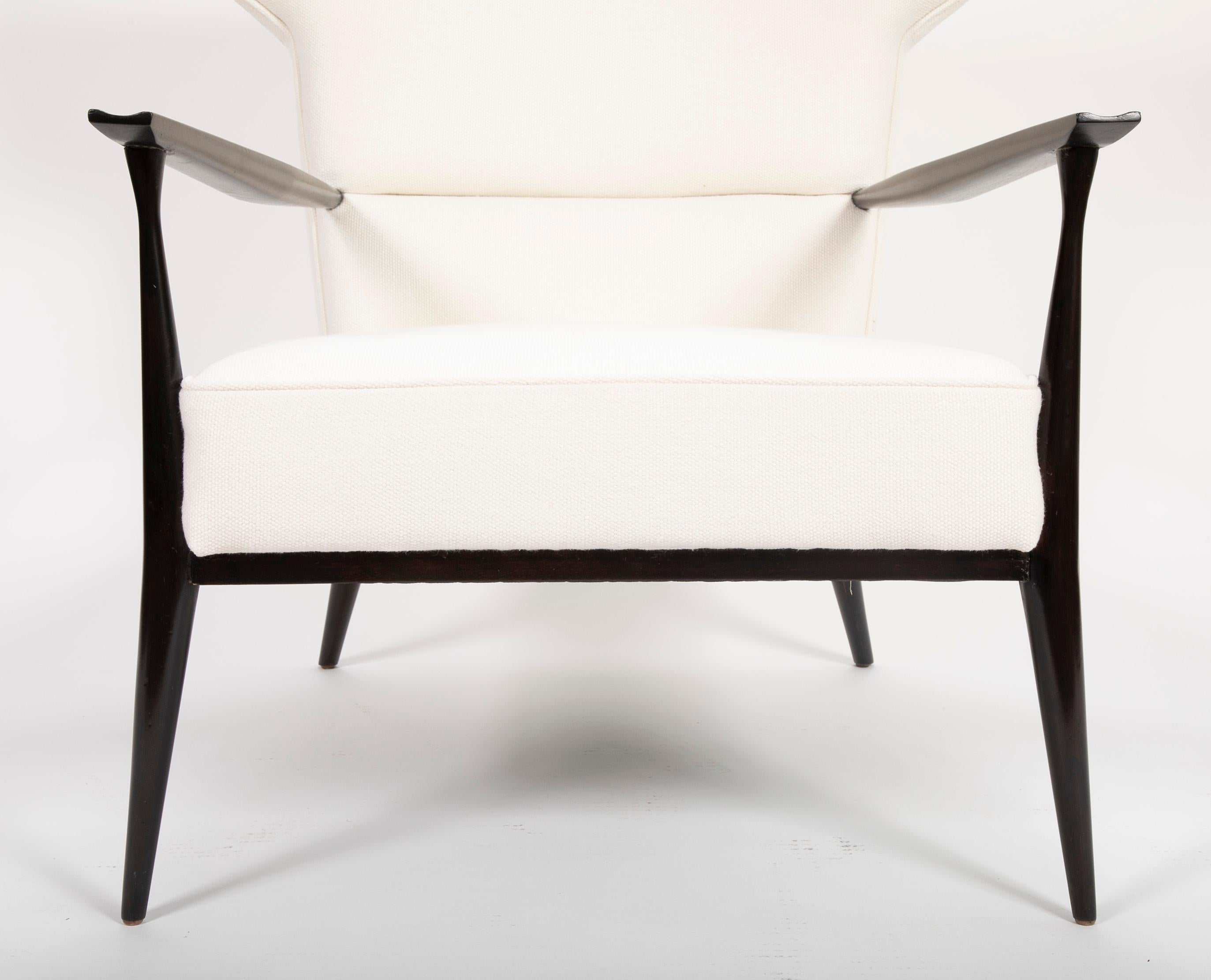 Ebonized Paul McCobb Wingback Lounge Chair Model #1329