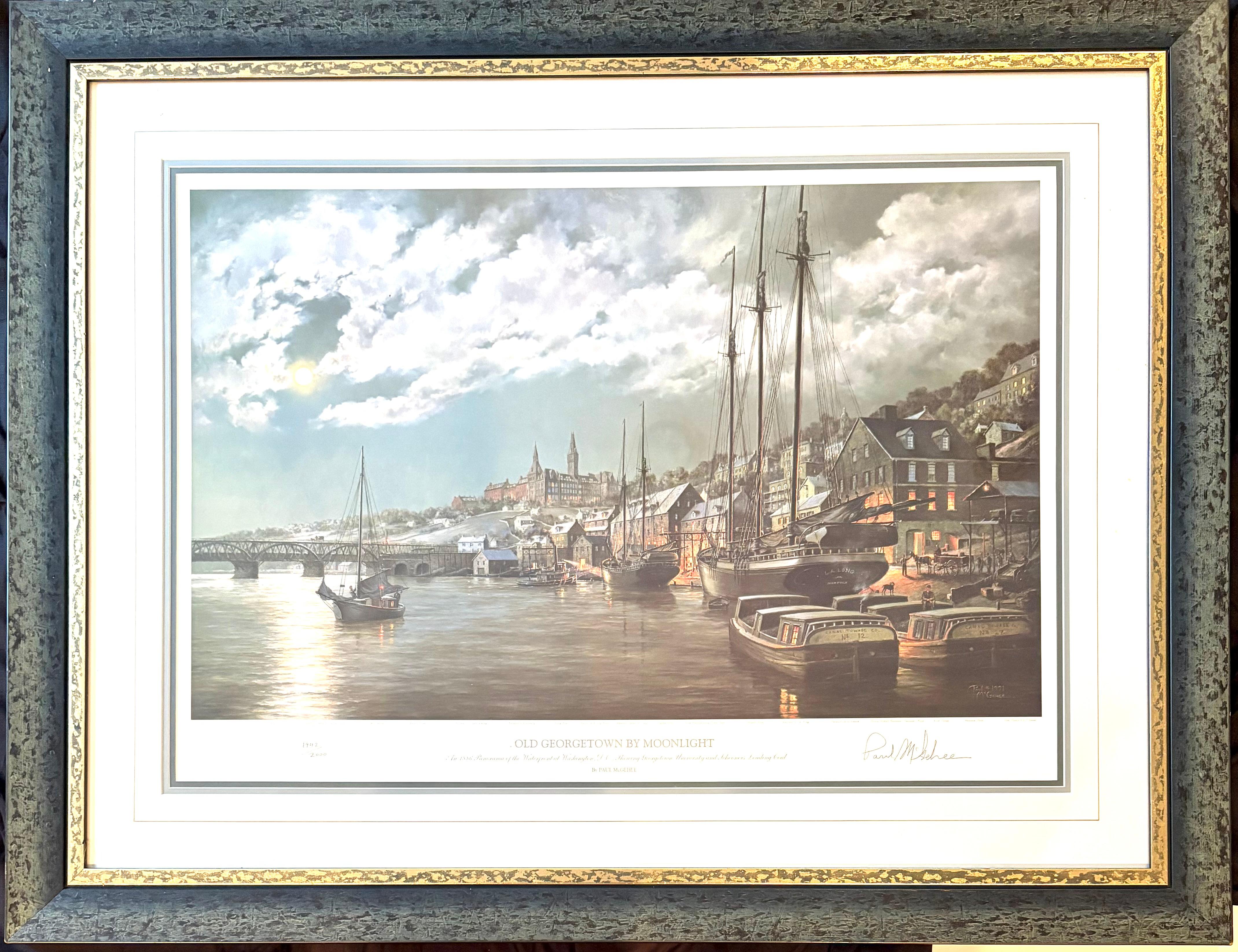 “Old Georgetown by Moonlight" - Print by Paul McGehee