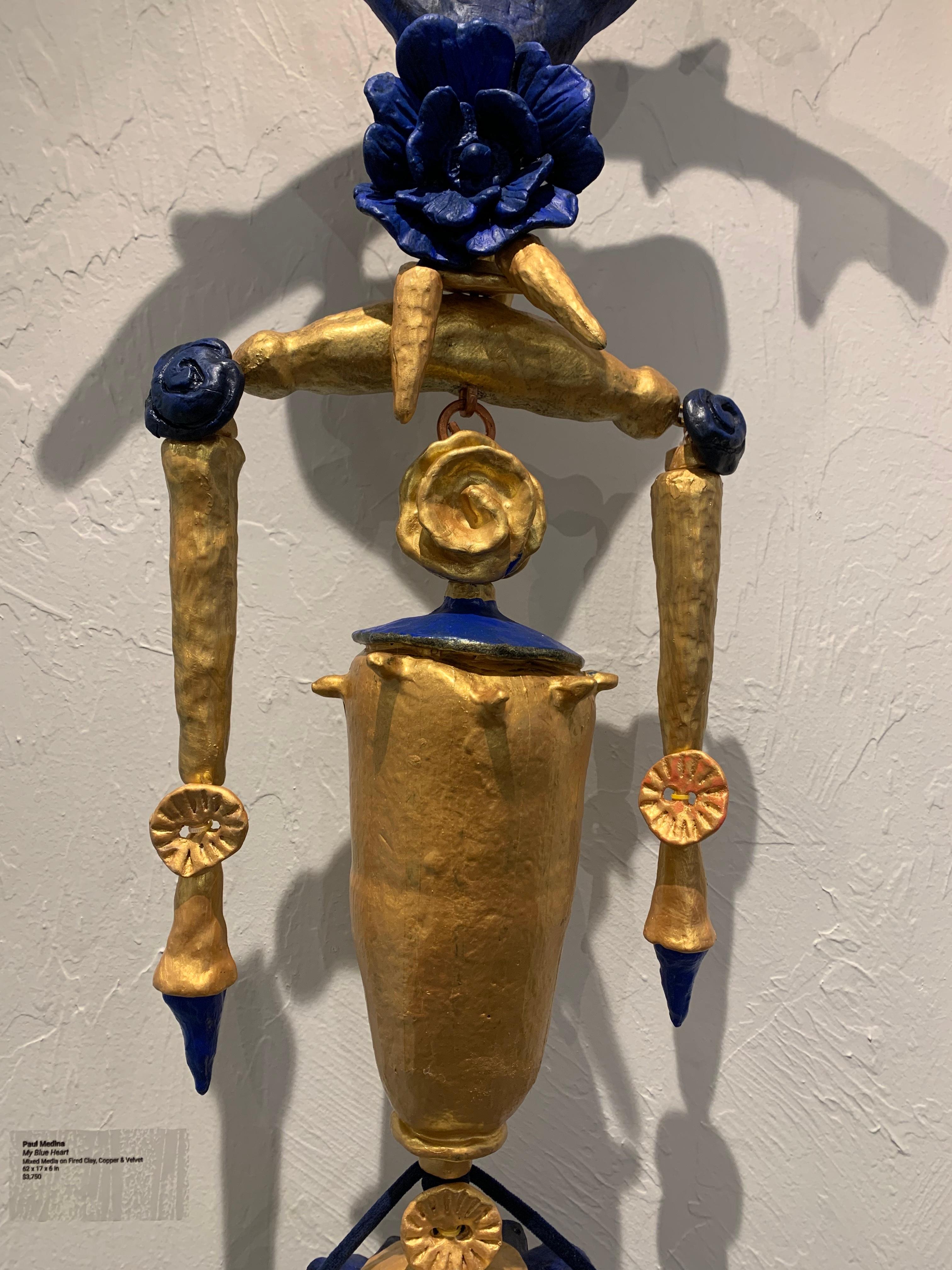 Mein blaues Herz (Abstrakt), Sculpture, von Paul Medina 