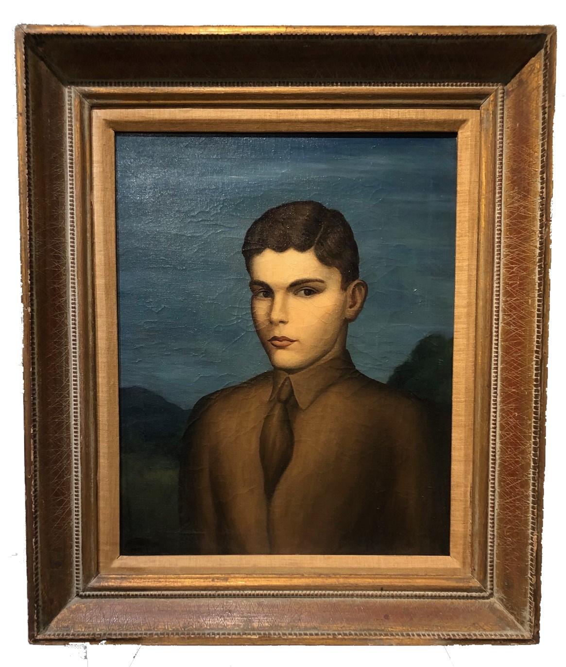 American Art Deco
Modernist Social Realism
Paul Raphael Meltsner 
Portrait of a Youth
Oil on canvas
Circa 1940

DIMENSIONS
CANVAS:  26 x 20 inches
FRAMED: 30 .5 x 24.5 inches

DETAILS
Signed ‘Paul Meltsner’ lower left.
Vintage wood frame with linen