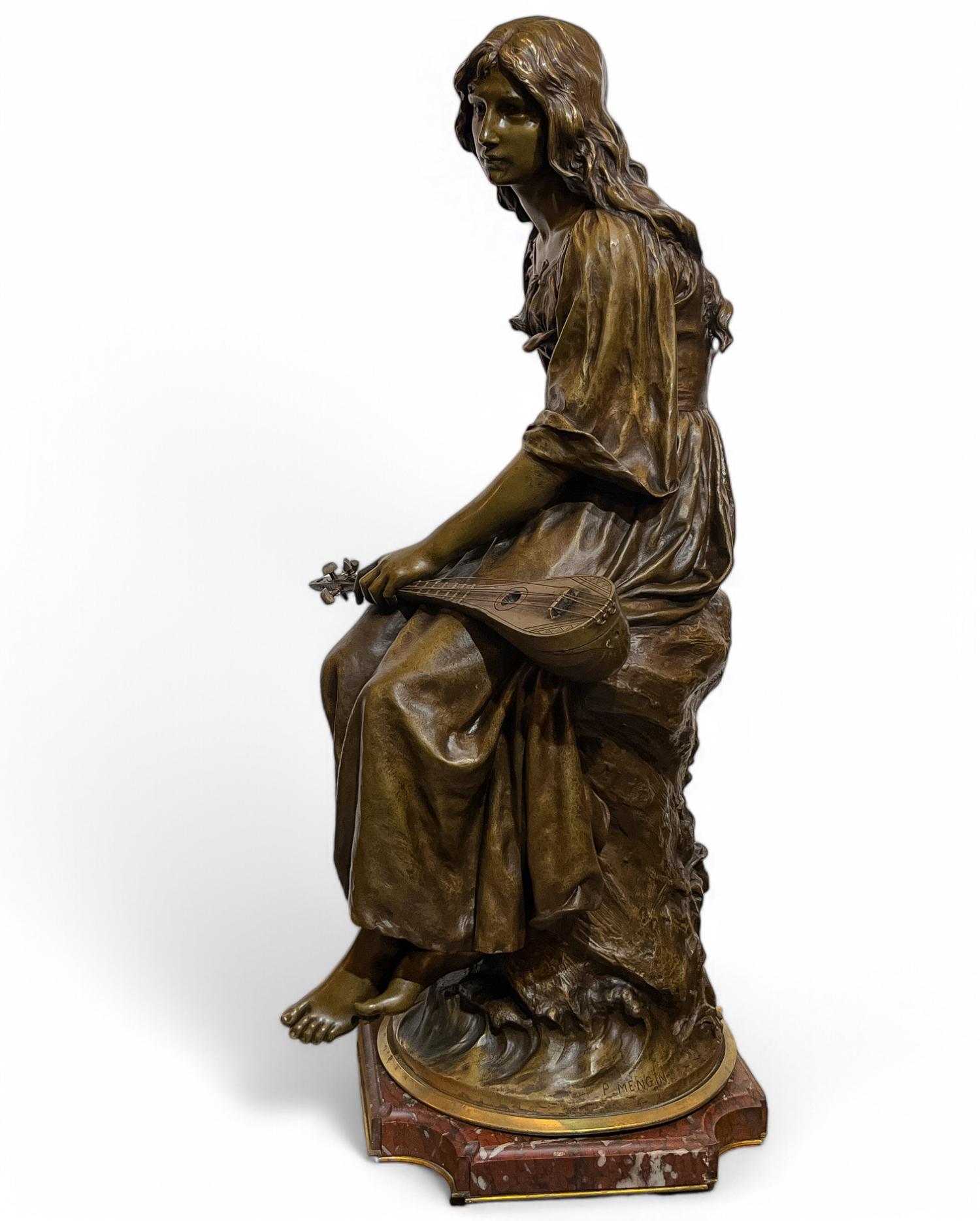 Paul Eugene Mengin (French, 1853-1937)  Soprano Mandolin Player For Sale 1