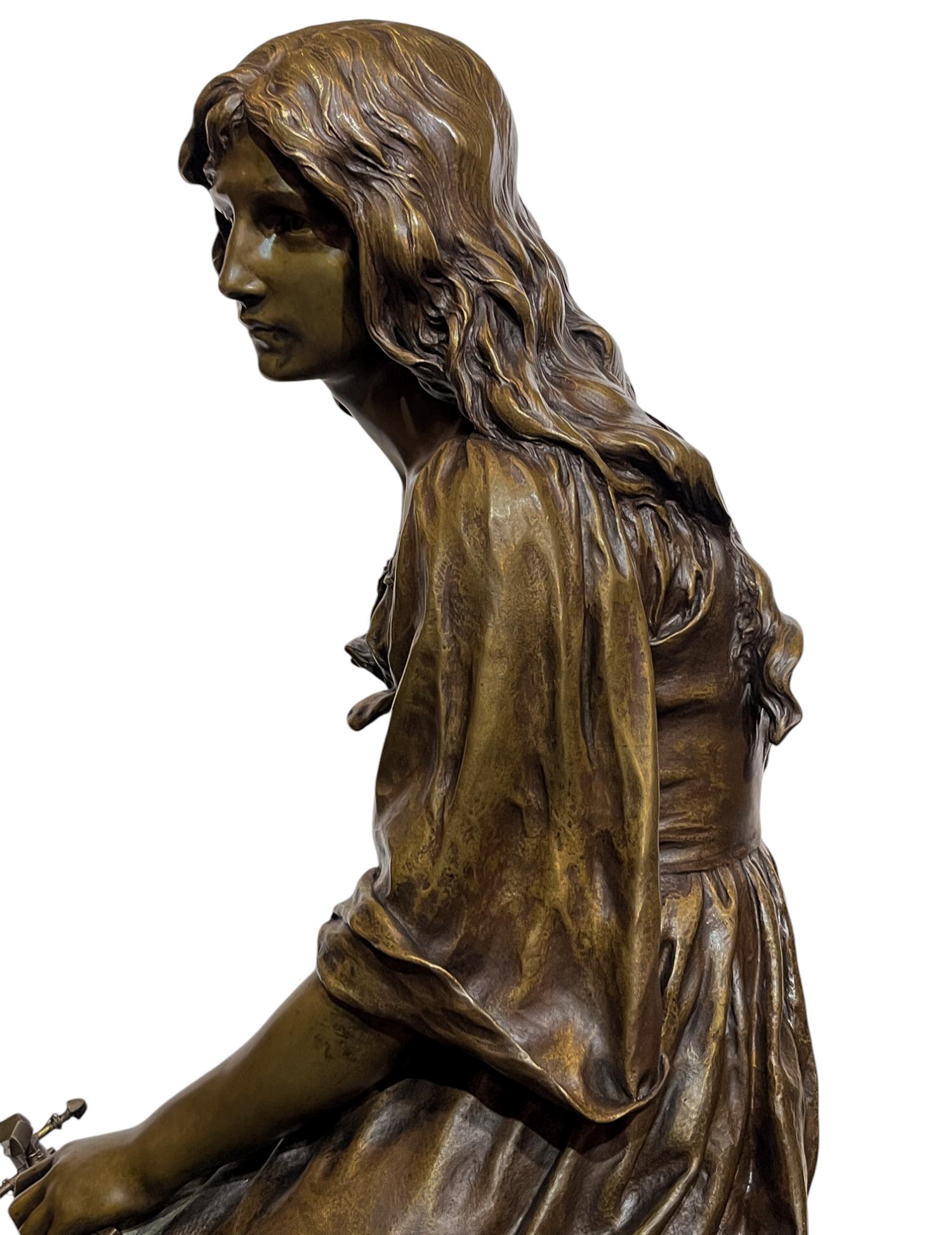 Paul Eugene Mengin (French, 1853-1937)  Soprano Mandolin Player For Sale 2