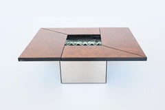 Paul Michel Cocktail Bar Coffee Table Burl Wood, France, 1970