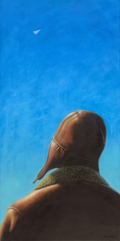 'Aviator, ' from the Paper Airplane Series, Paul Micich, Acrylic, Alkyd on Canvas