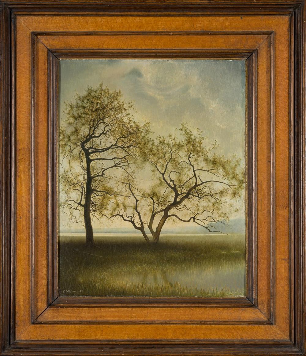 Landschaft mit Bäumen - Painting de Paul Mildner