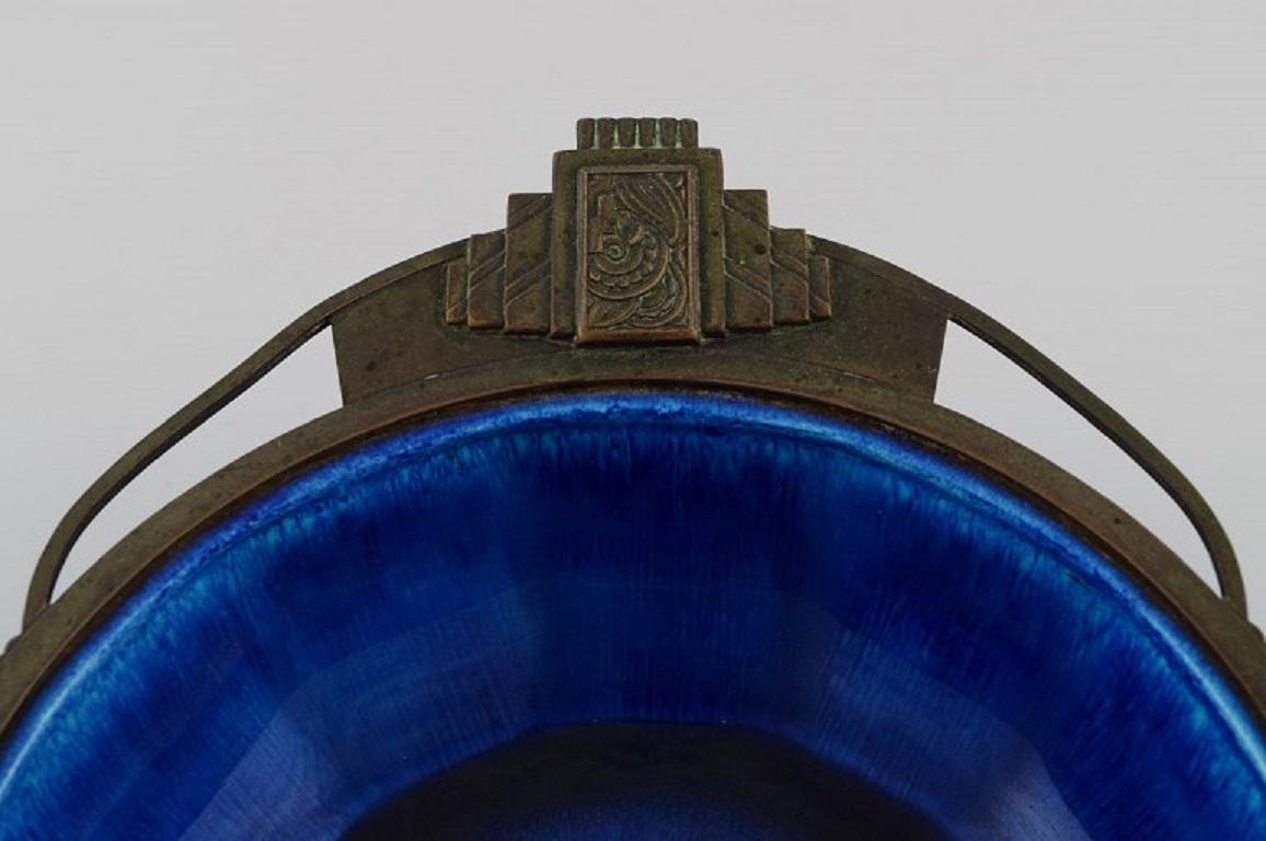 Paul Milet for Sevres, France, Art Deco Bowl in Glazed Ceramics In Excellent Condition In Copenhagen, DK
