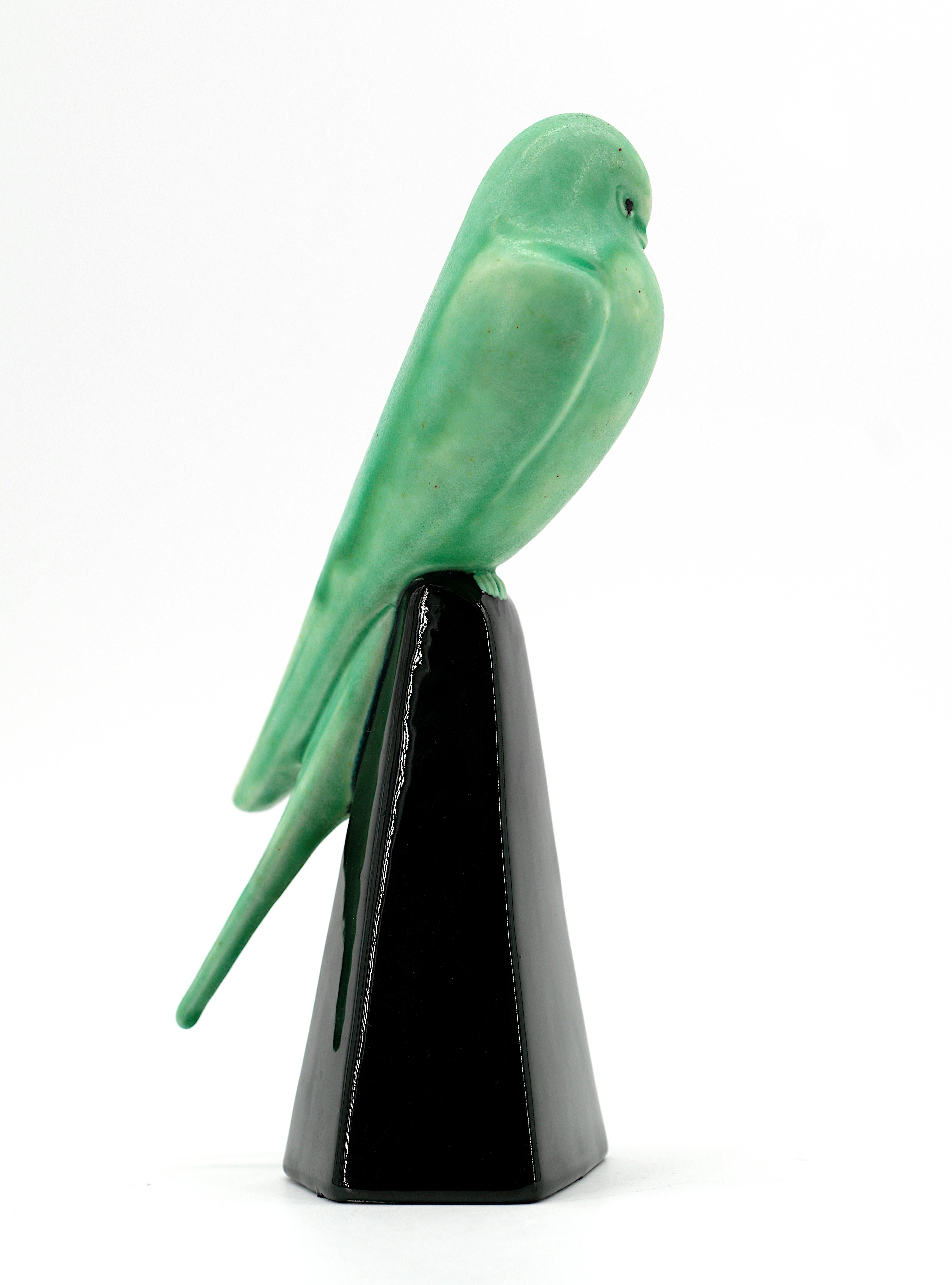 Francese Paul Milet Parrocchetto in gres Art Deco, anni '30 in vendita