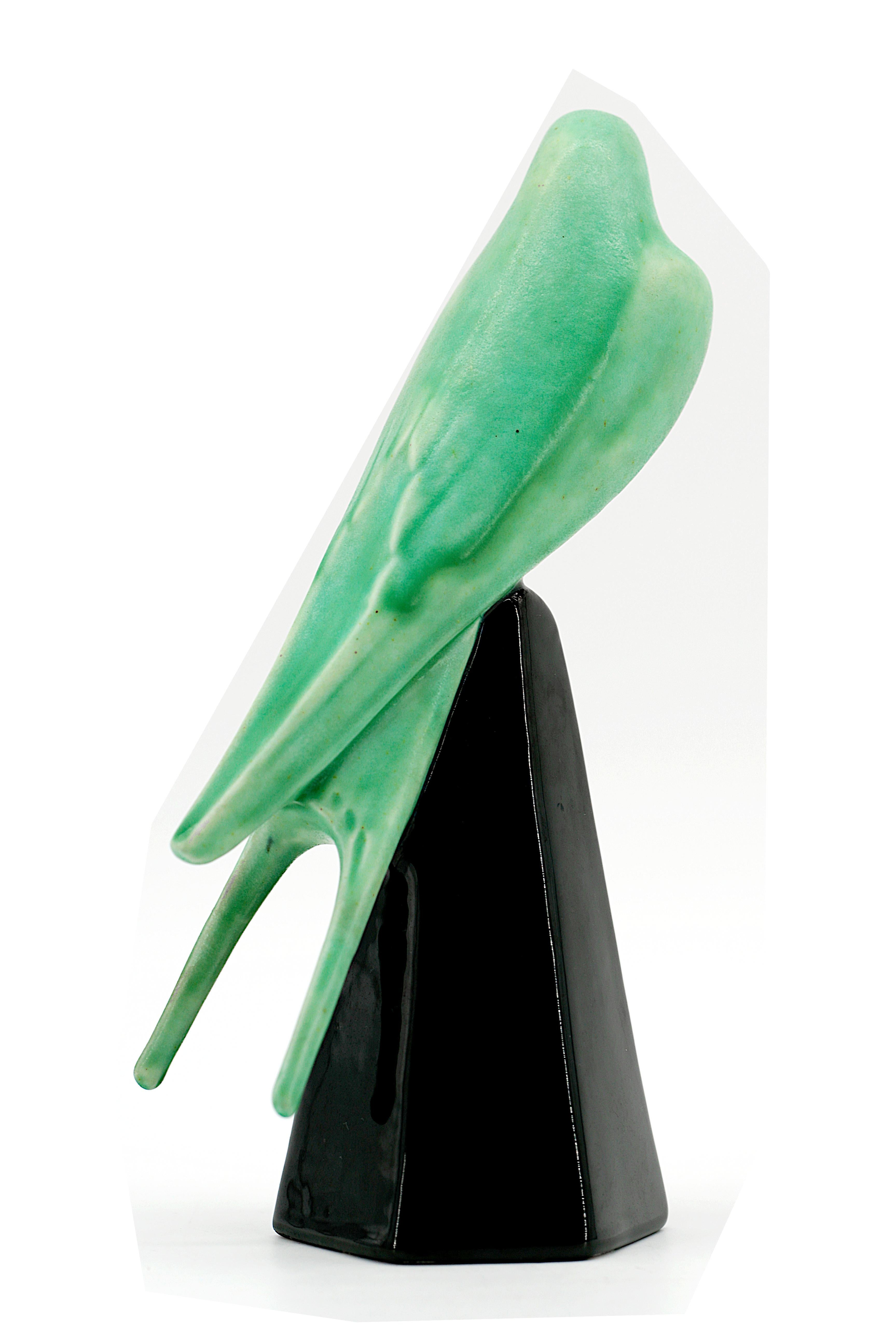 Paul Milet Parrocchetto in gres Art Deco, anni '30 In condizioni ottime in vendita a Saint-Amans-des-Cots, FR