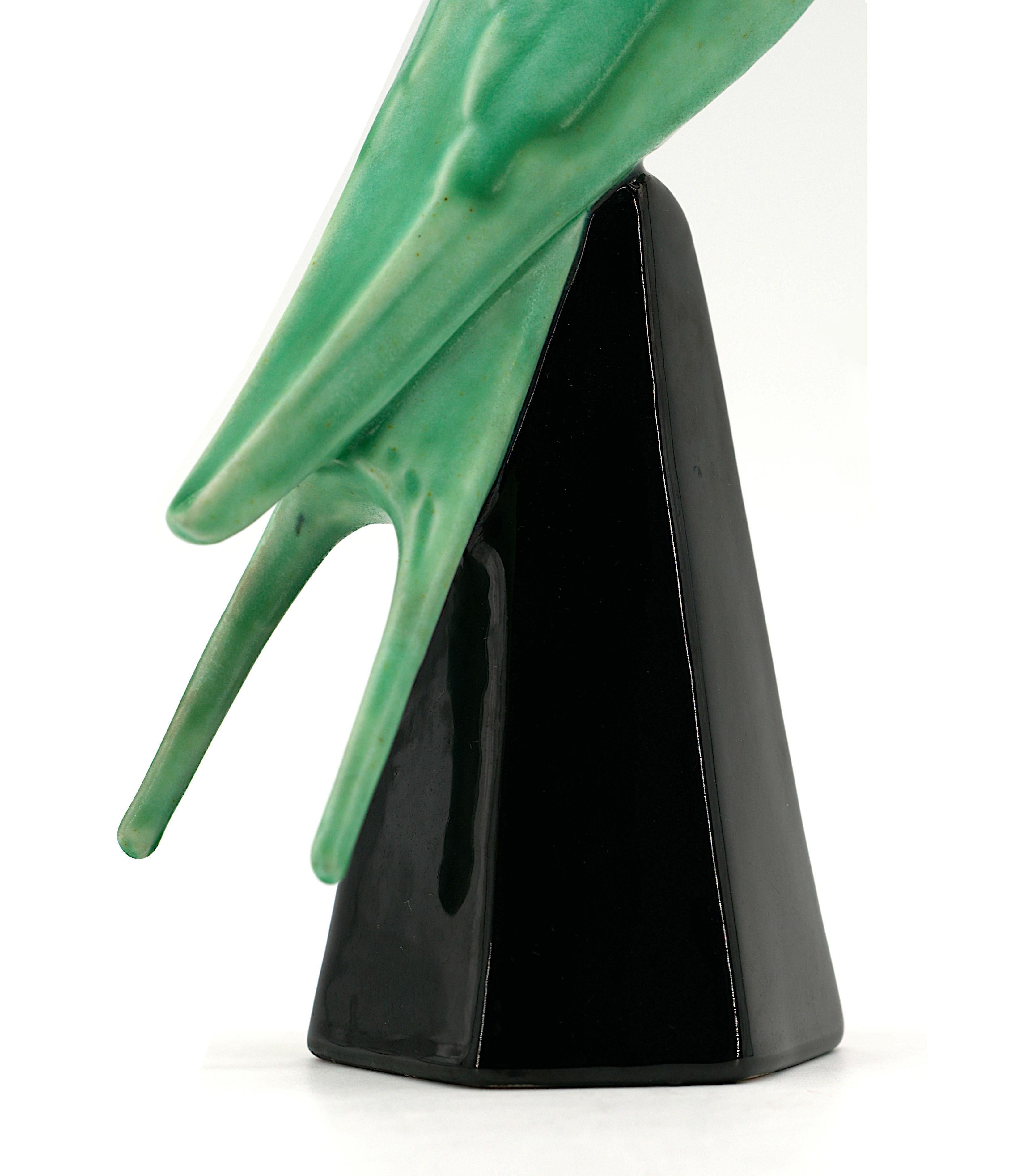 Metà XX secolo Paul Milet Parrocchetto in gres Art Deco, anni '30 in vendita