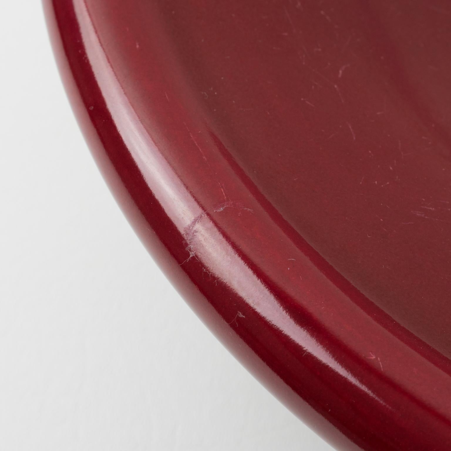Paul Milet for Sevres Art Deco Oxblood Ceramic Bowl Centerpiece 2
