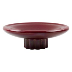 Paul Milet for Sevres Art Deco Oxblood Ceramic Bowl Centerpiece