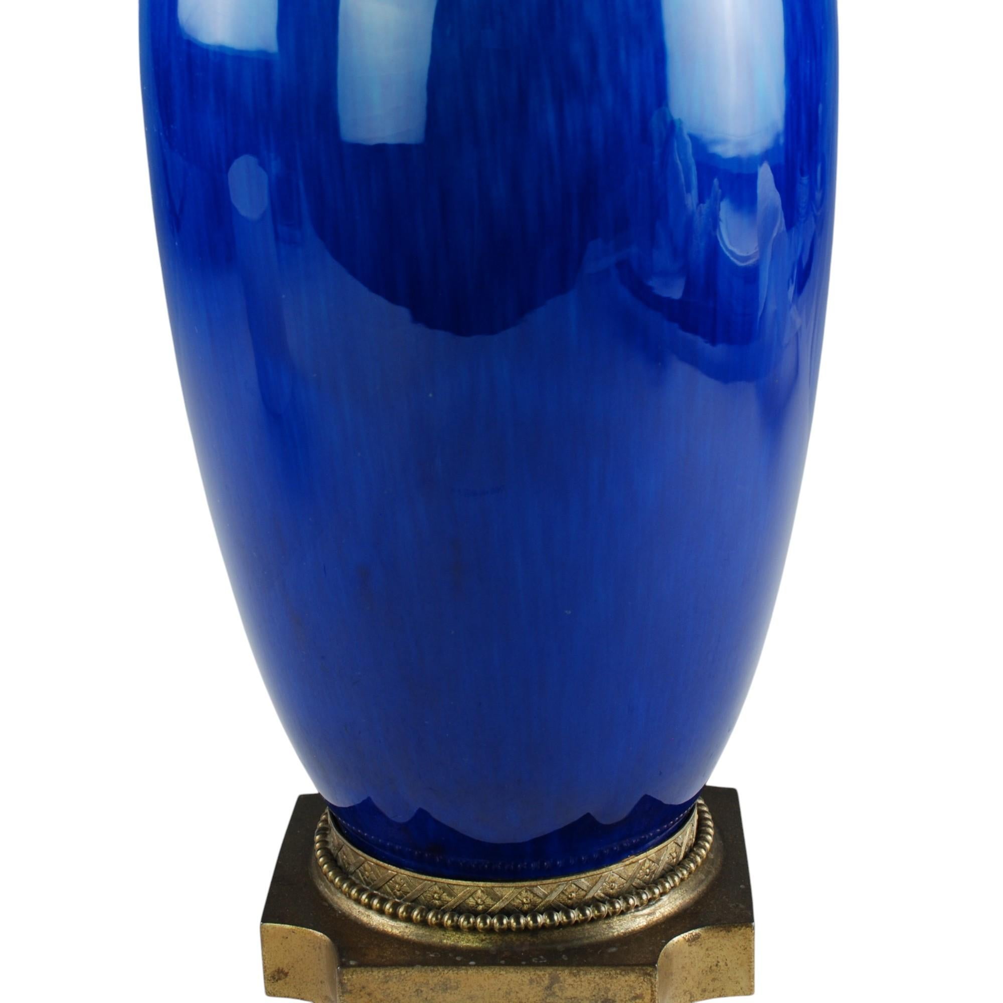 azure art glass table lamps
