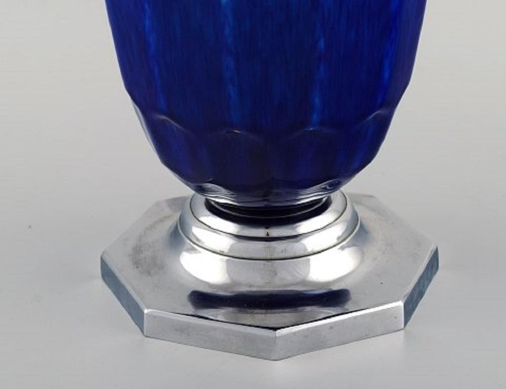 Mid-20th Century Paul Milet for Sevres, France, Large Art Deco Vase in Glazed Ceramics, 1930s