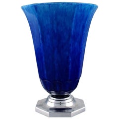 Paul Milet for Sevres, France, Large Art Deco Vase in Glazed Ceramics, 1930s