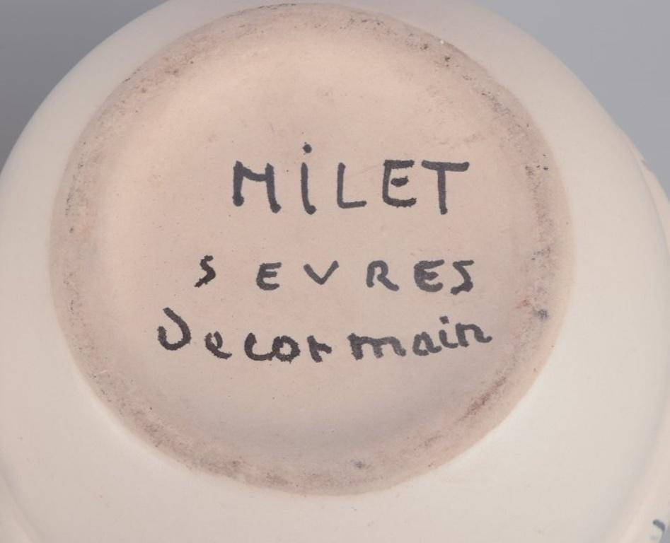 XX secolo Paul Milet per Sevres, Francia. Coppia di portavasi per piante in ceramica. in vendita