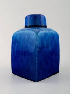 Paul Milet for Sevres, Covered Jar/Tea Caddy in Faience/Earthenware