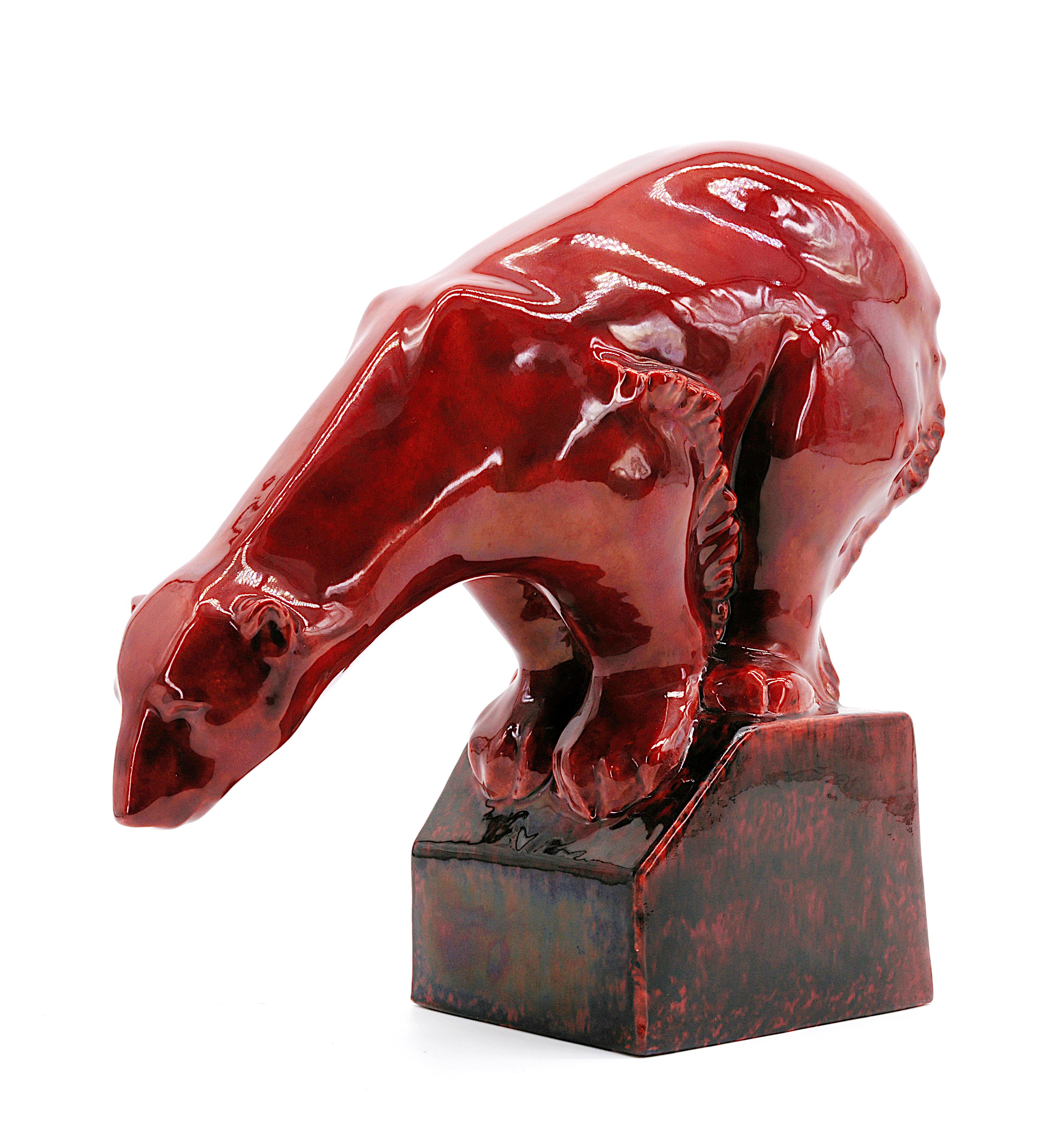 Paul Milet Sevres French Art Deco Stoneware Bear, 1920 For Sale 2