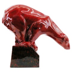 Paul Milet Sevres French Art Deco Stoneware Bear, 1920