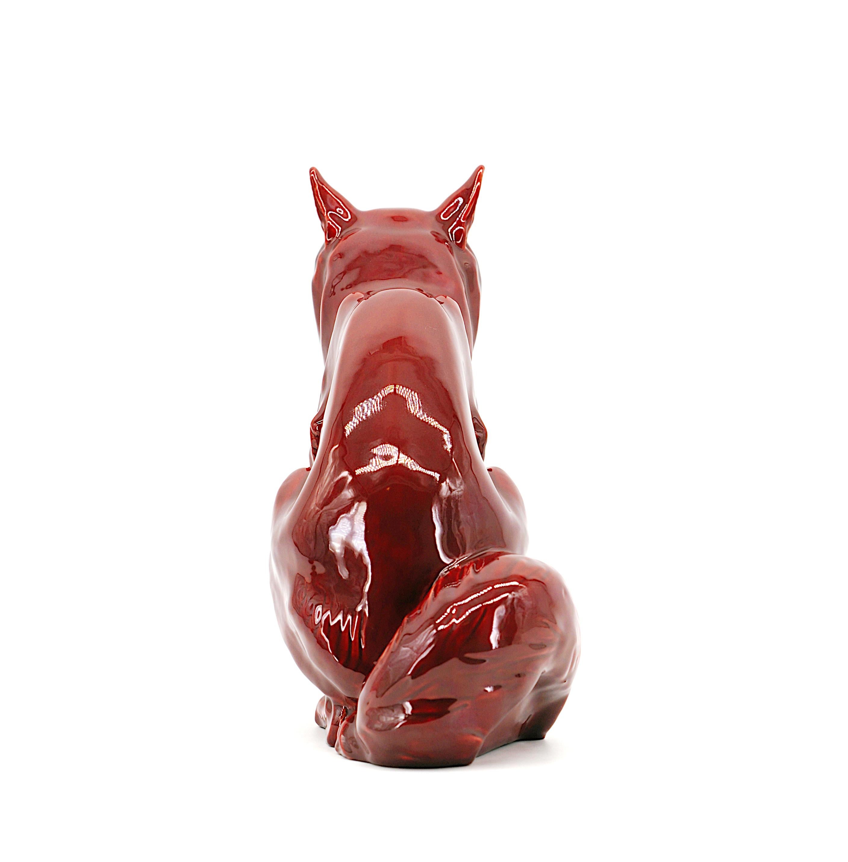 Paul Milet Sèvres Französisch Art Deco Steingut Fuchs, 1920 im Angebot 2