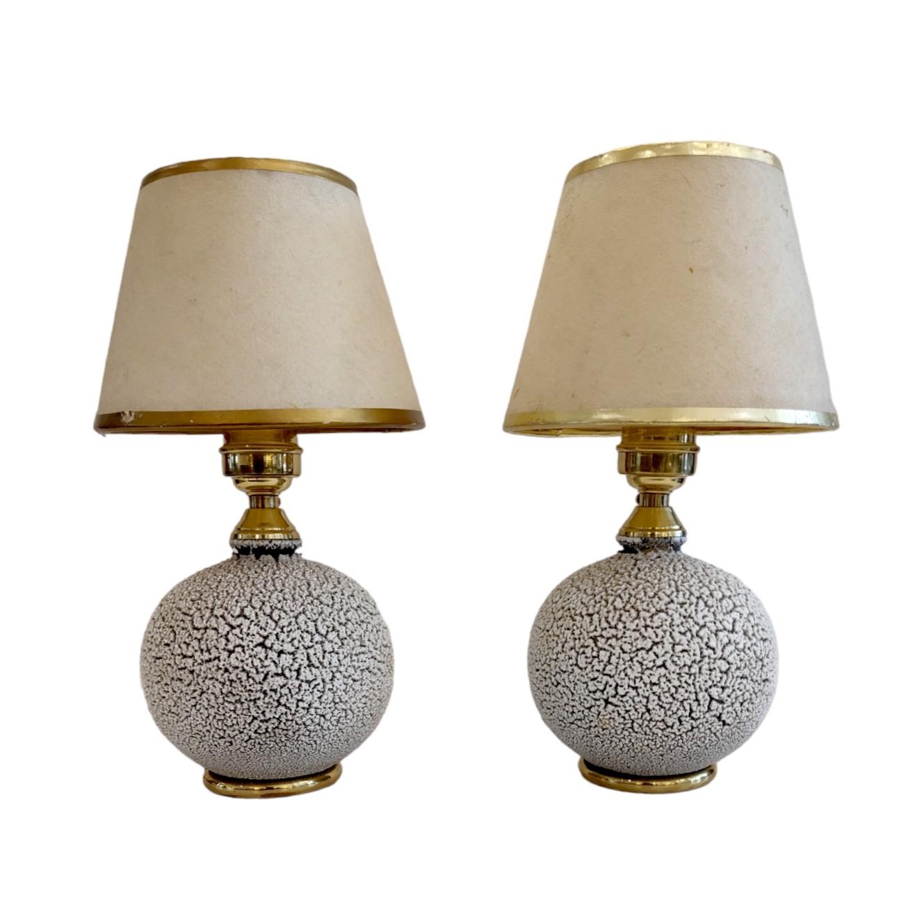 Paul Milet Style French Art Deco Table Lamps, 1930s For Sale 1
