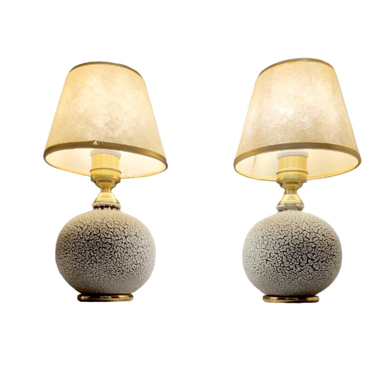 Paul Milet Style French Art Deco Table Lamps, 1930s For Sale 2