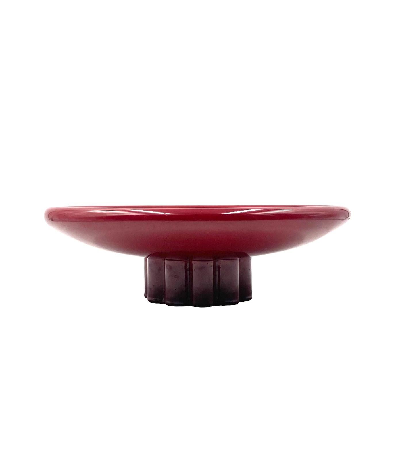 Modernes rotes Vide poche-/Mittelstück von Paul Millet, Sevres, Frankreich 1930er Jahre im Angebot 4
