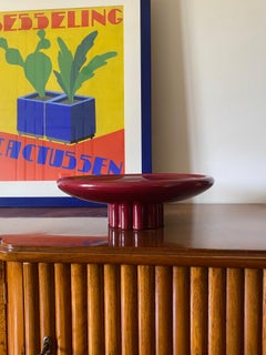 Paul Millet, Moderna vide poche / centro de mesa rojo, Sevres Francia Años 30