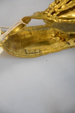 Paul Moerenhout, Pair of Brutalist Sconces in Brass, circa 1970