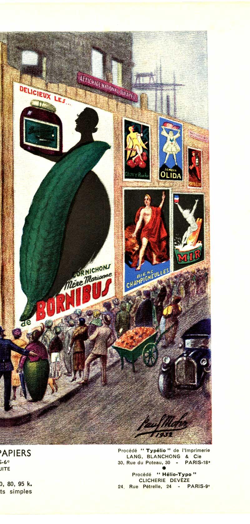 Original Affiches Paul Mohr  Vintage-Poster der Compagnie Nationale des Papers 1932 im Angebot 3