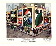 Affiches originali Paul Mohr  Manifesto d'epoca della Compagnie Nationale des Papers 1932