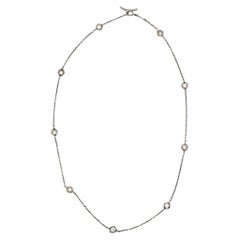 Paul Moreli Diamant-Halskette 9 runde Steine Platin Kette